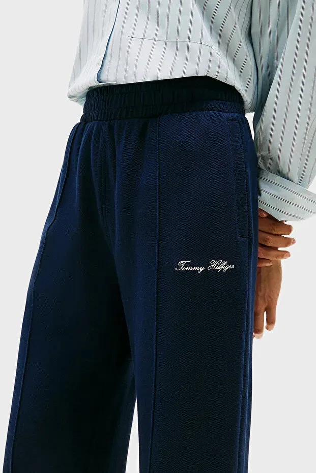 Женские хлопковые брюки Tommy Hilfiger, Navy Blue — фото 3