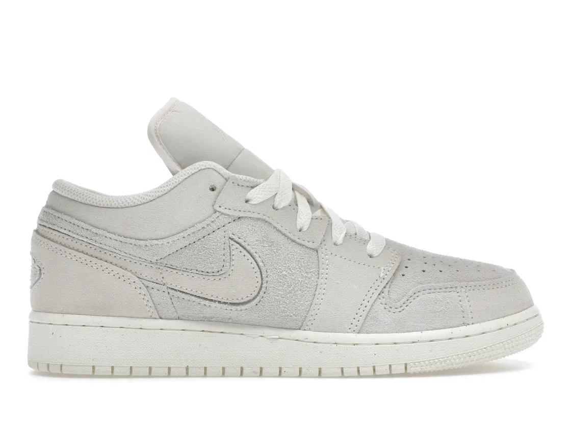 Детские кроссовки Lifestyle с принтом Jordan 1 Low SE Craft Jordan, Pale Ivory/Legend Light Brown/Sail