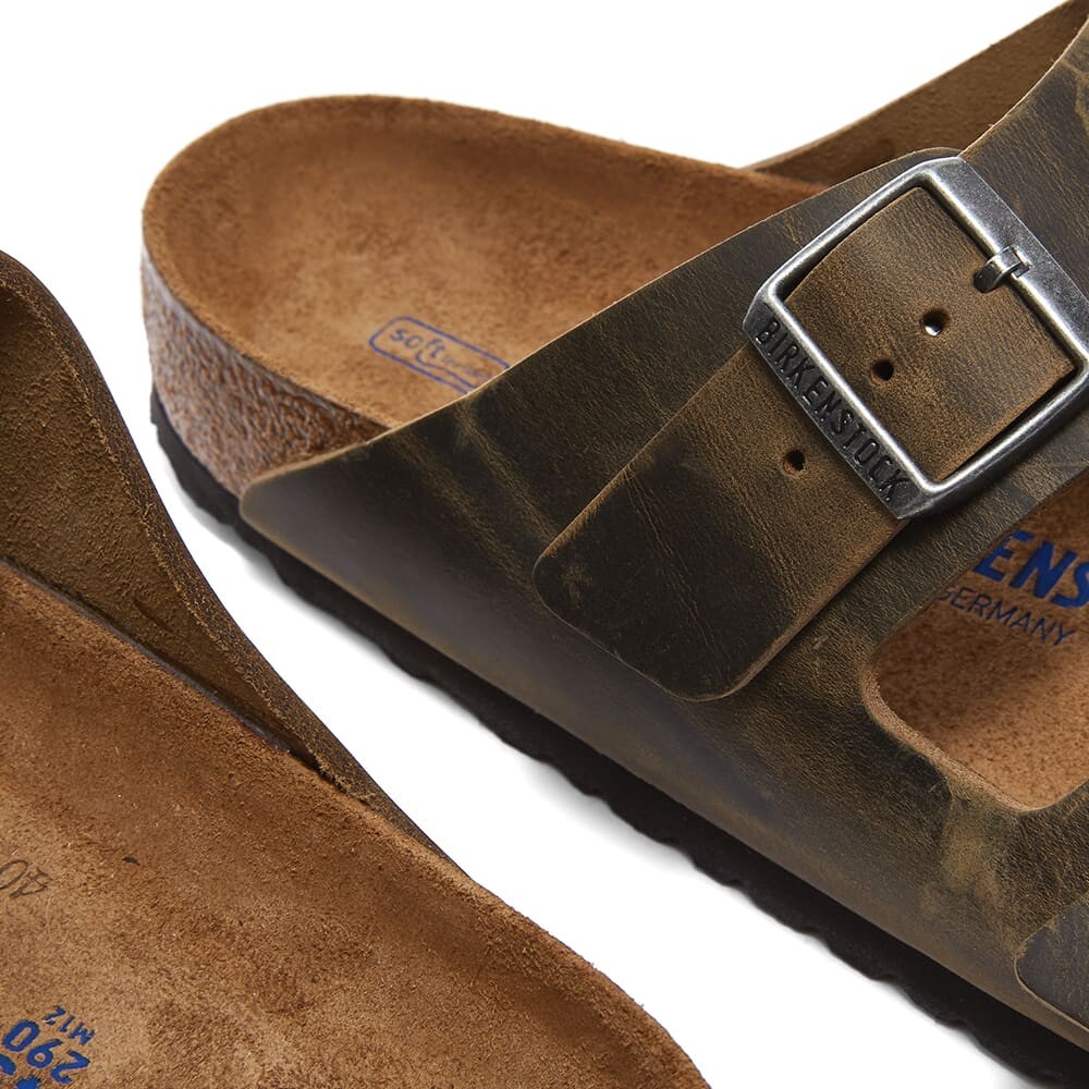 Сандалии Birkenstock Arizona Soft Footbed Oiled Leather, хаки — фото 4