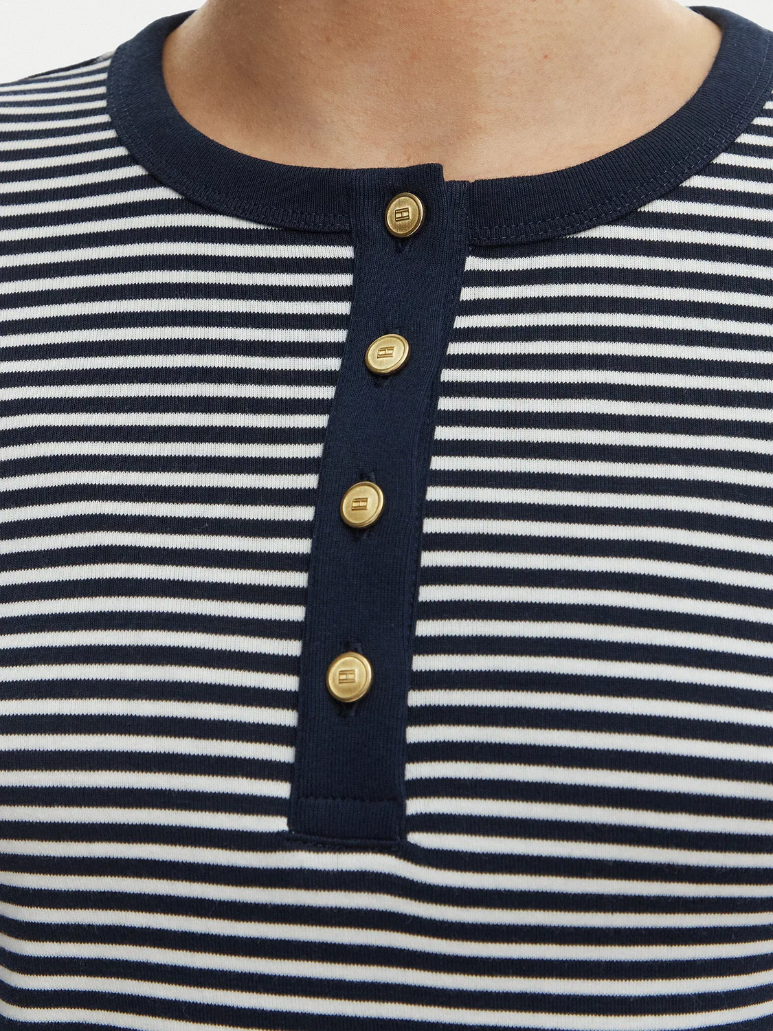 Женская блузка приталенного кроя Tommy Hilfiger, синий — фото 4