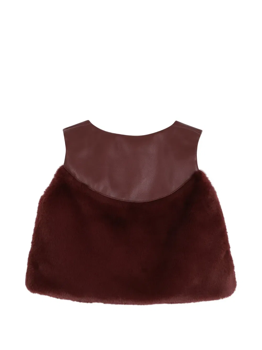Жилет со вставками из искусственного меха Chloe Kids, красный — фото 2