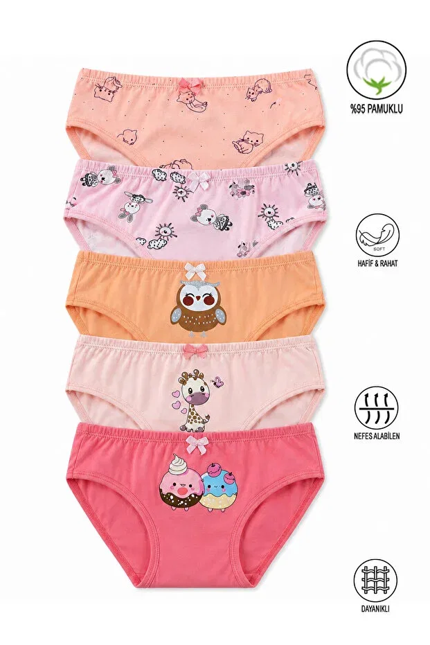 Детские трусы для девочек хлопковые 5 шт Özkan Underwear, Patterned
