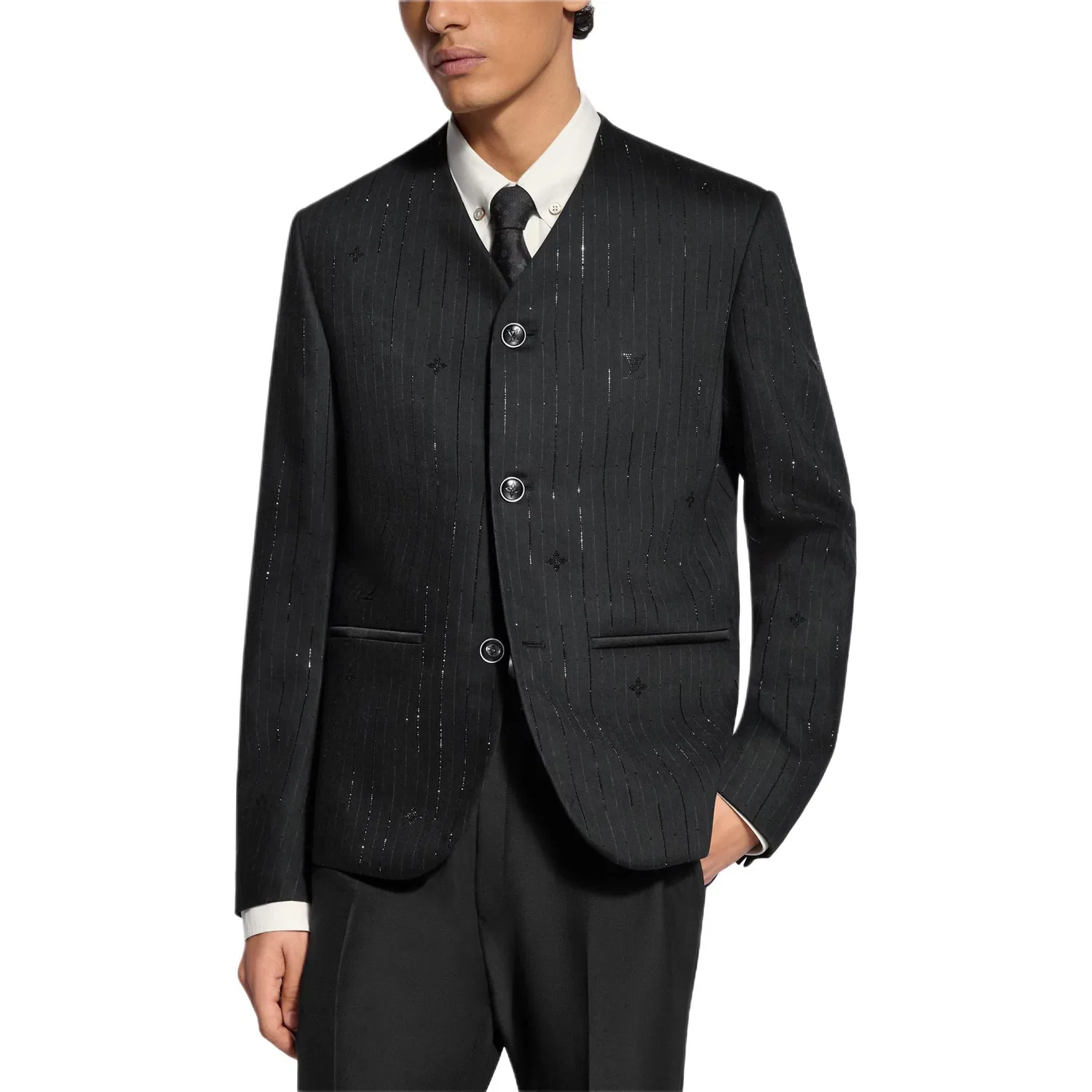 Мужской деловой костюм SS26 Business Suit Coat, LOUIS VUITTON, Black — фото 3