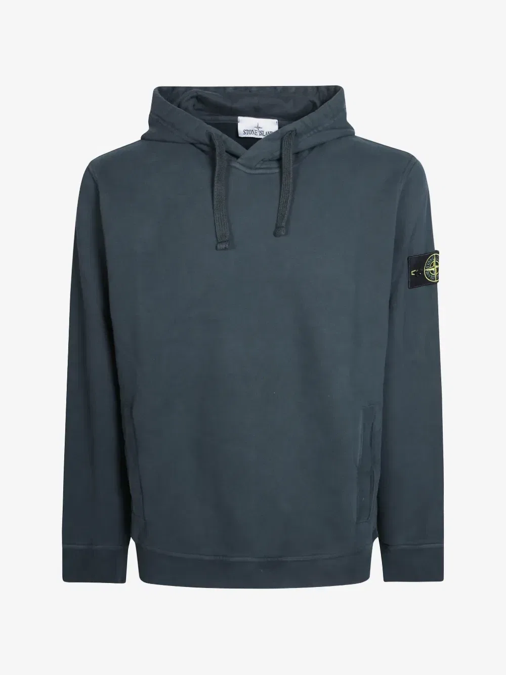 Свитшот из органического флиса с начесом Stone Island, зеленый