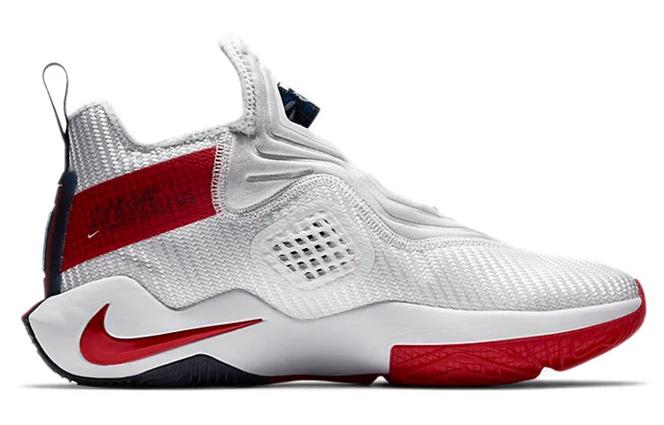 Кроссовки Nike LeBron Soldier 14, белый/красный — фото 2