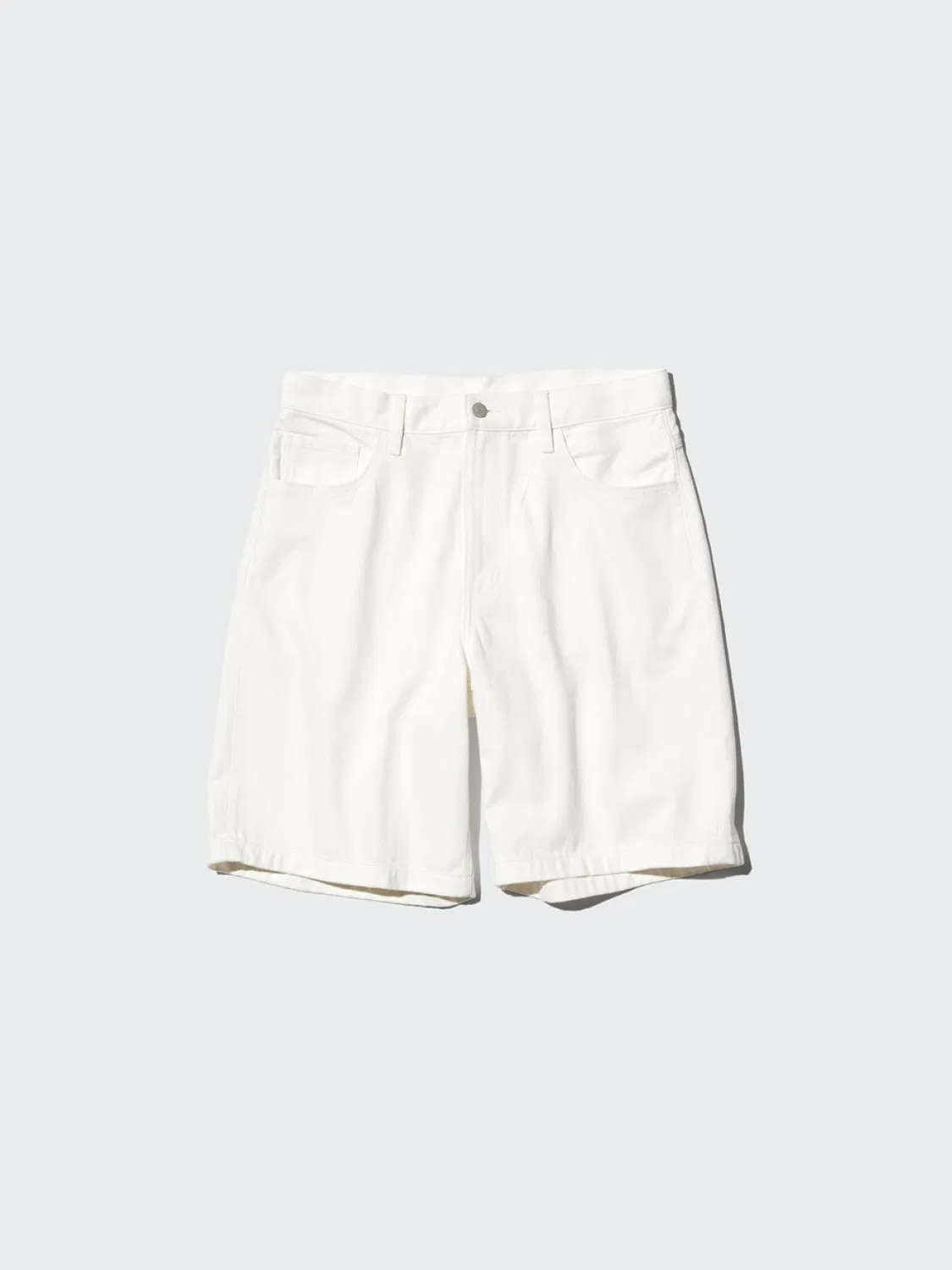 Шорты джинсовые унисекс с эффектом потертости Uniqlo, молочный
