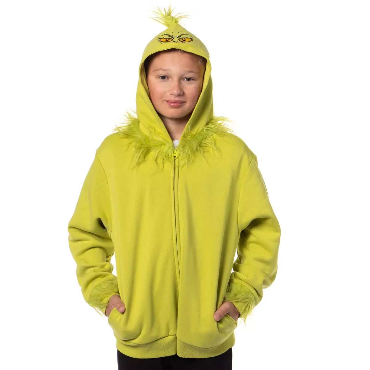 Детское худи с принтом Grinch Character Zip Up Hoodie The Grinch, Grinch