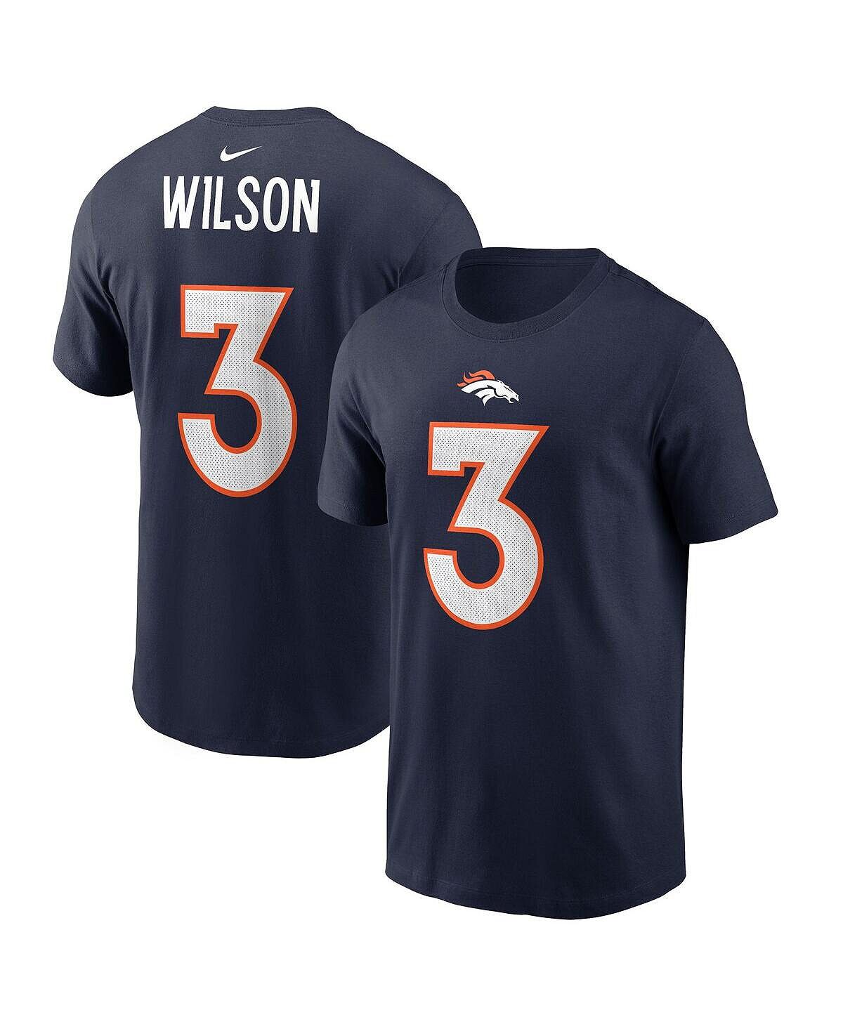 

Мужская футболка russell wilson navy denver broncos с именем и номером игрока Nike, синий