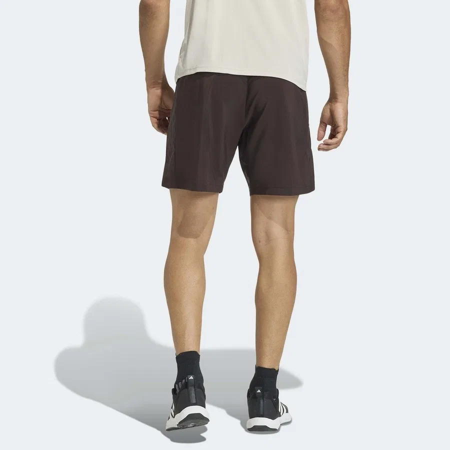Шорты спортивные с принтом adidas Workout Essentials Base, Коричневый — фото 3
