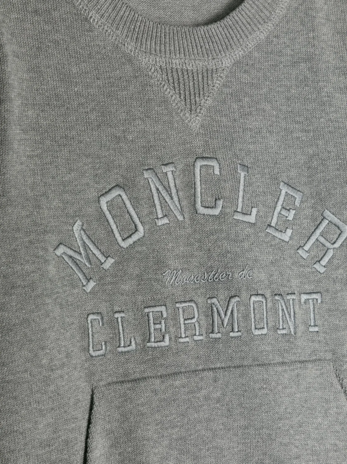 Свитшот с Вышитым Логотипом MONCLER GENIUS, серый — фото 2