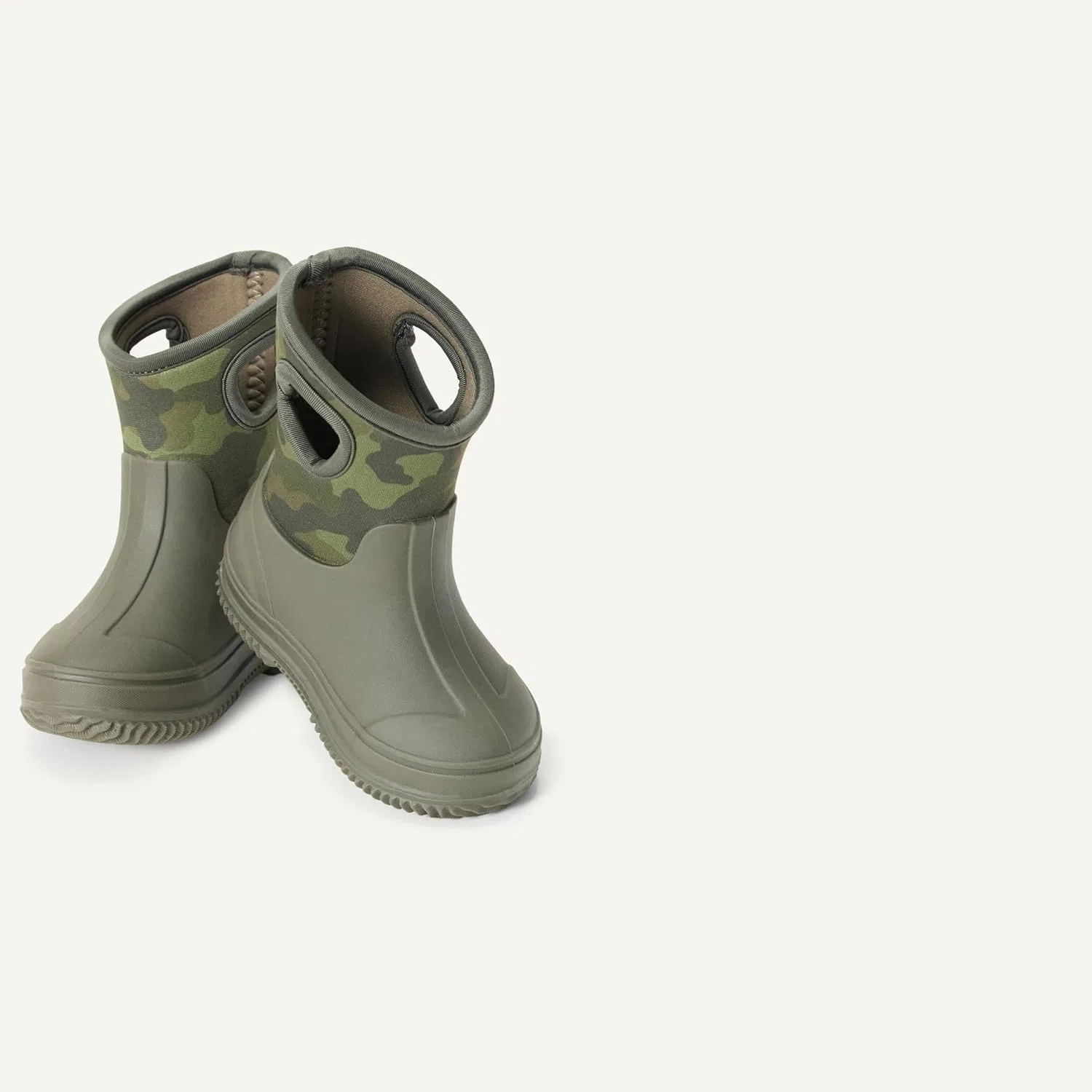 Детские утепленные резиновые сапоги из неопрена Unisex Kids' Insulated Neoprene Rain Boot Amazon Essentials, Olive Camo — фото 3