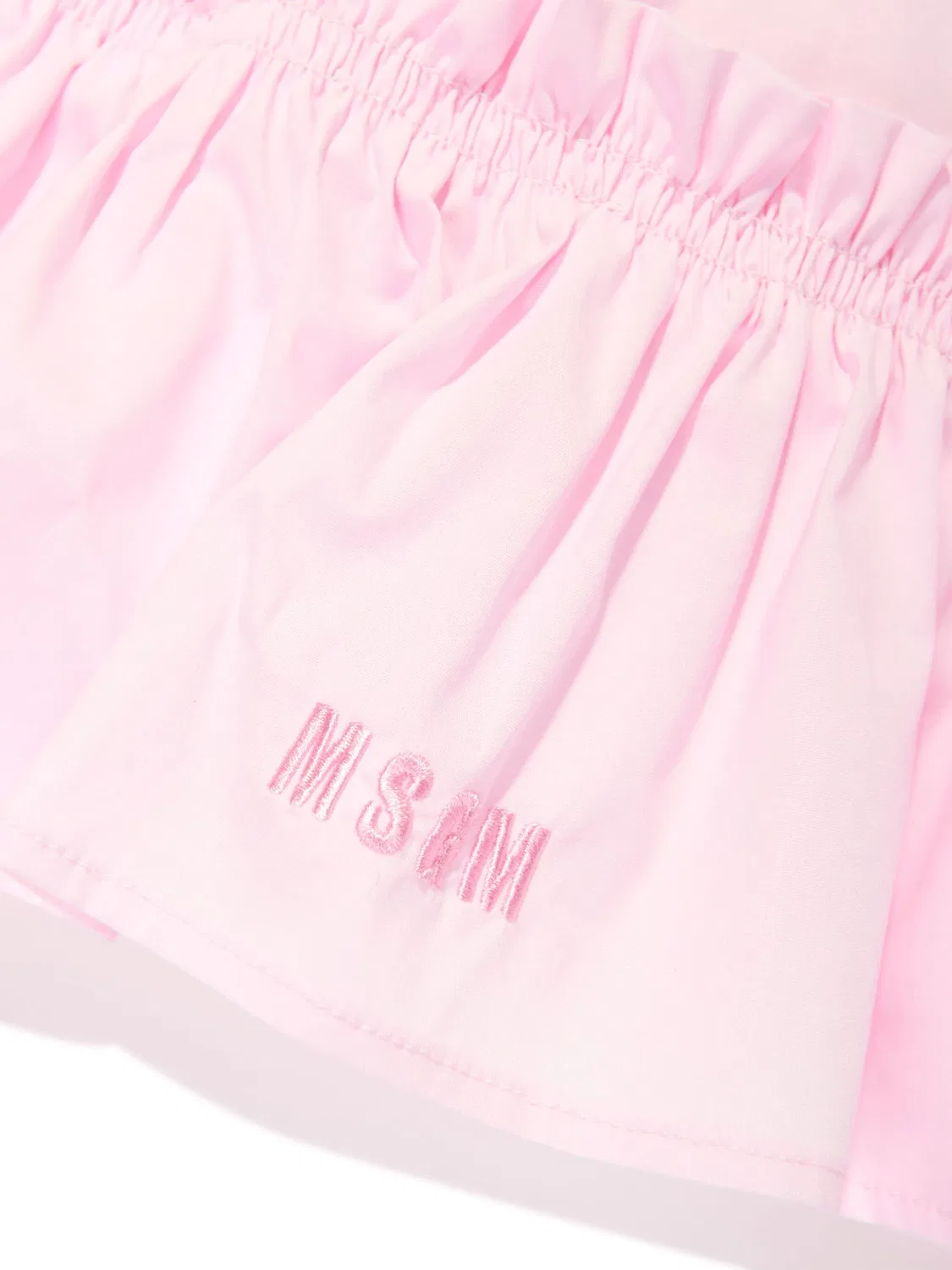 Платье с рюшем и логотипом MSGM, зеленый — фото 3