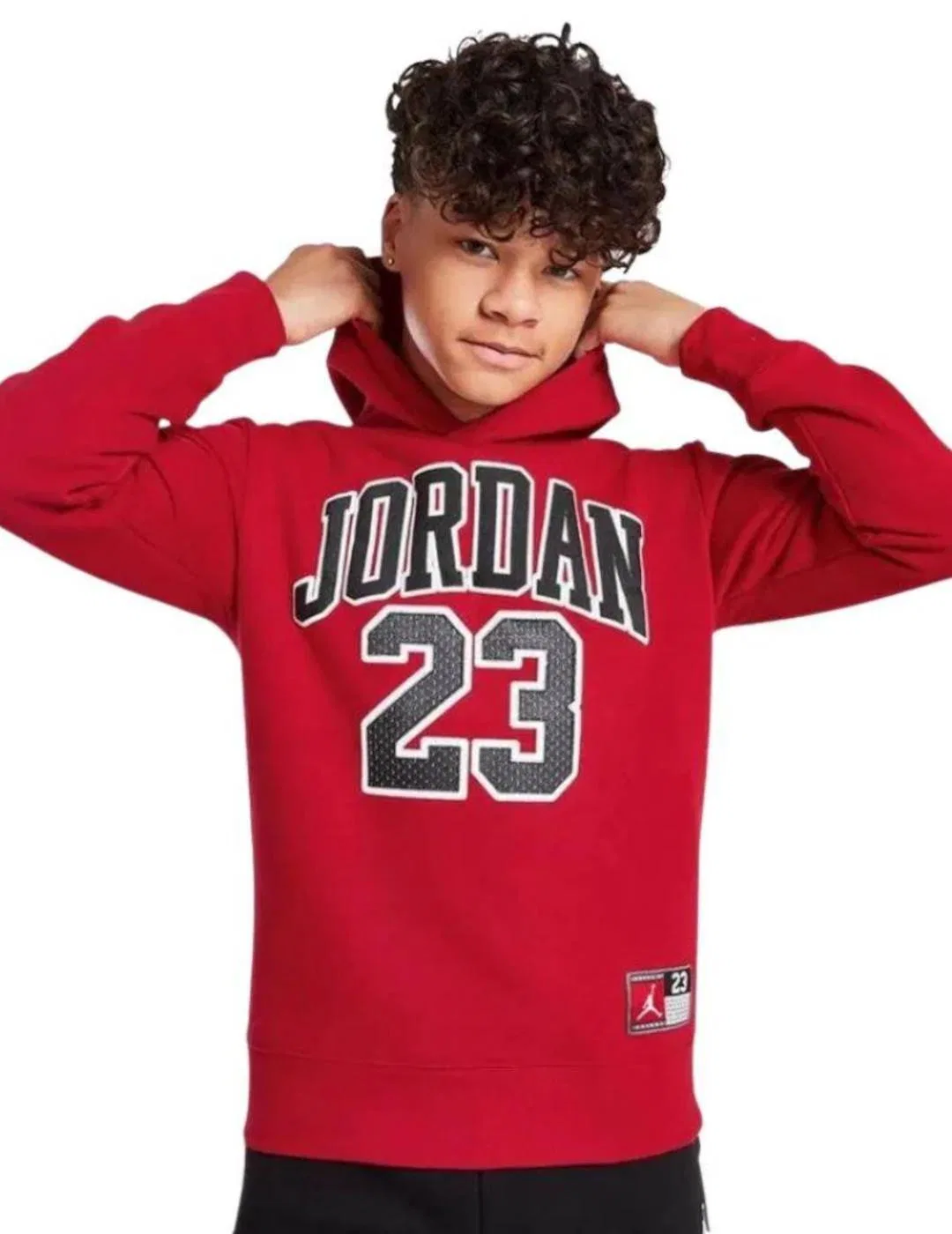 Детский свитшот с принтом Jordan Kids Hbr Red Polar Fleece, Jordan, Red — фото 3