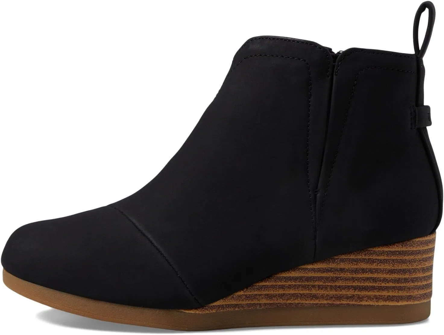 Детские ботинки для девочек TOMS Kids Clare, Black Nubuck — фото 4