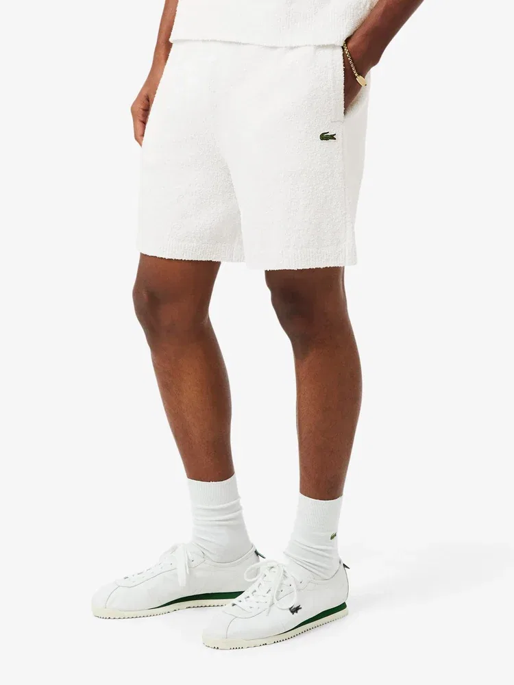 Шорты органический хлопок Relaxed Fit LACOSTE, White — фото 2