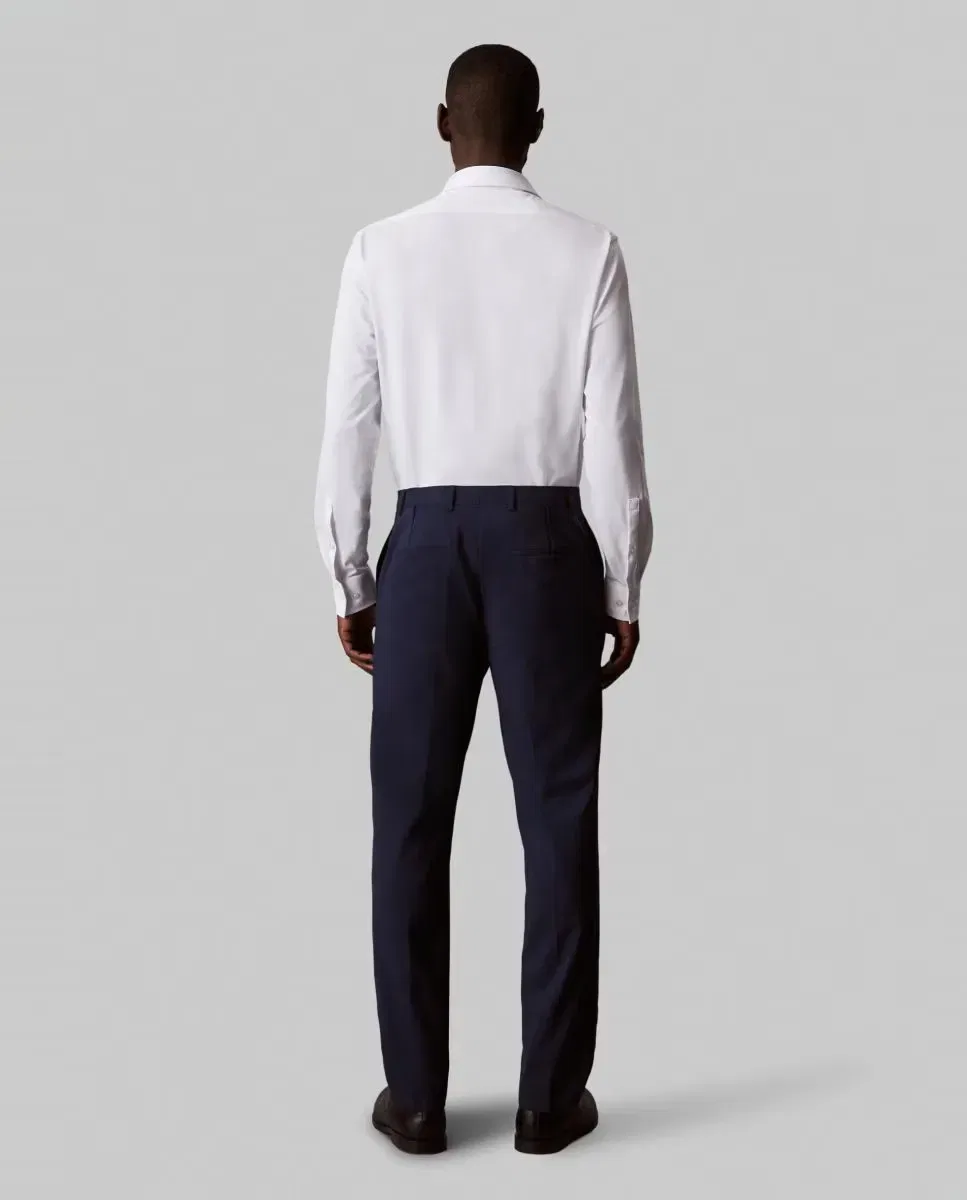 Мужская рубашка классическая с принтом Calvin Klein, Blanco — фото 2