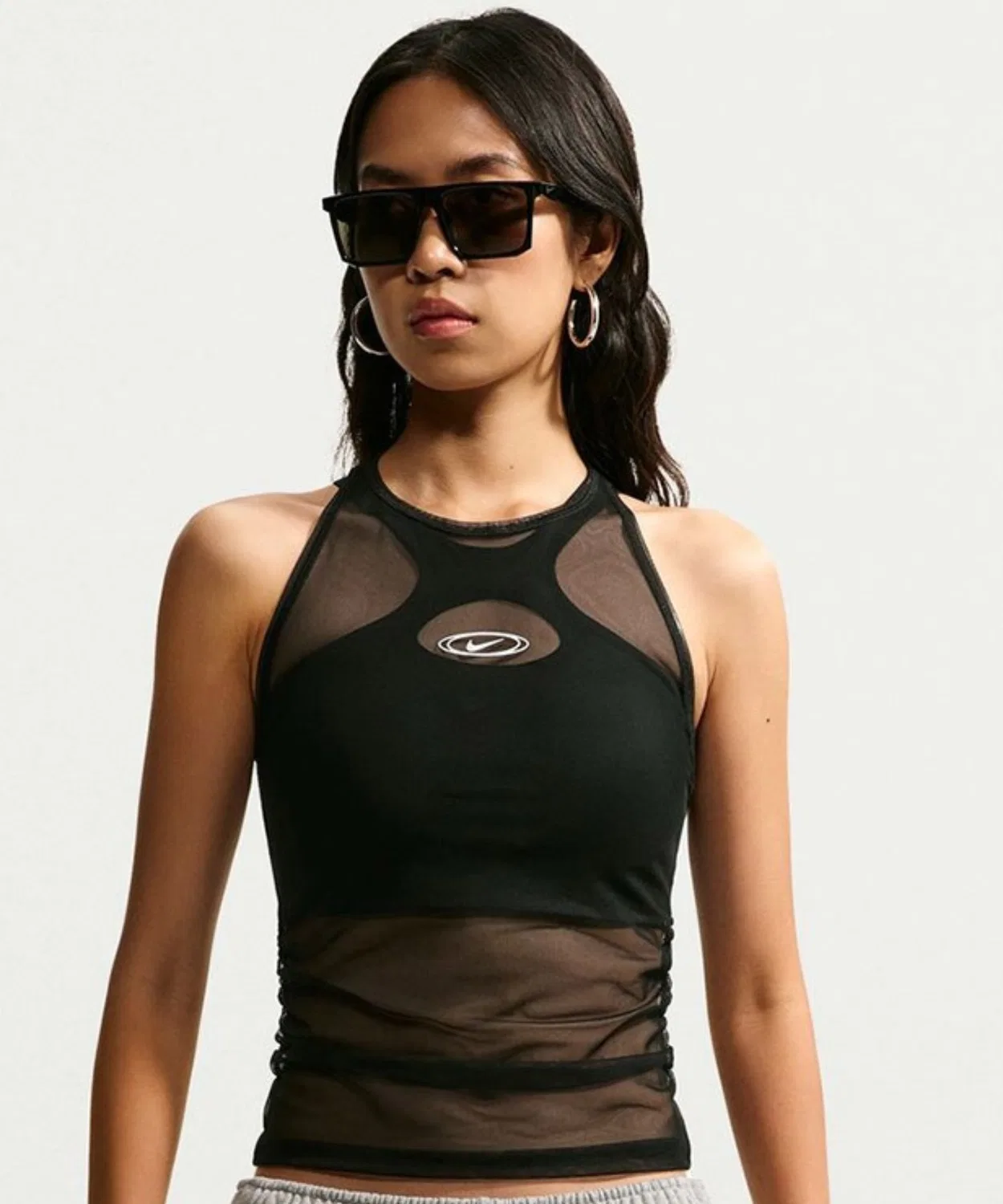 Женский топ без рукавов Nike AS W NK Street GFX Sheer Tank, Black