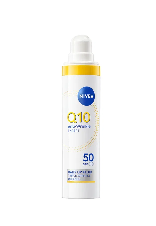 Дневной флюид для лица SPF 50 Q10 anti-falten experte daily uv fluid lsf 50 Nivea 40 мл — фото 3