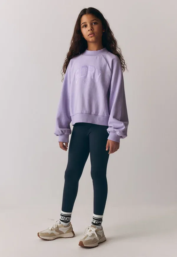 Комплект: футболка и брюки из хлопка Superdry & Co, Lilac and Navy, темно-синий/сиреневый