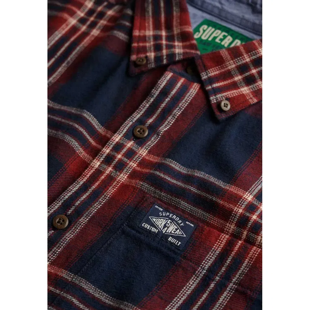Рубашка с длинным рукавом M4011047A Superdry, синий — фото 4