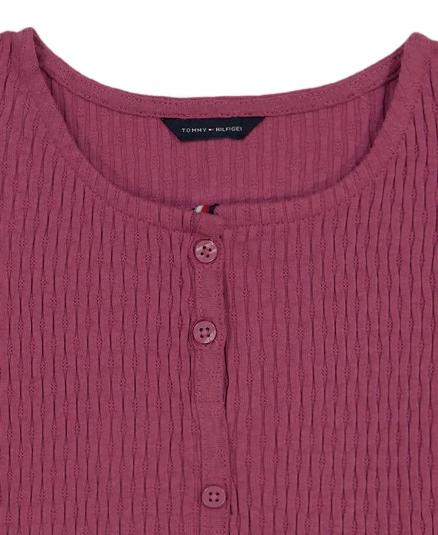 Топ с пуговицами с точечным узором Tommy Hilfiger, Berry Blast — фото 3