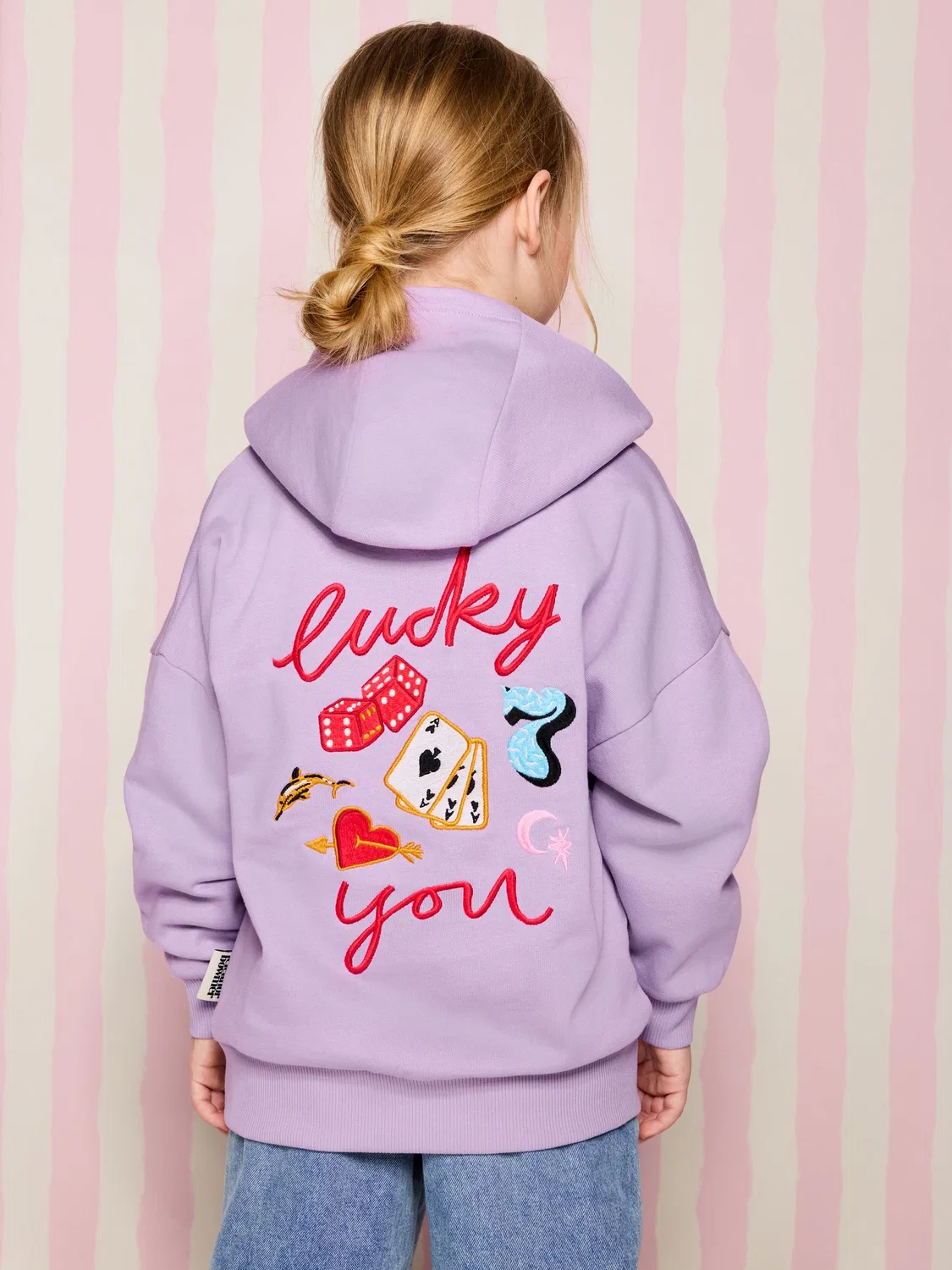 Худи, графический принт Eleanor Bowmer, Lilac Lucky You — фото 3