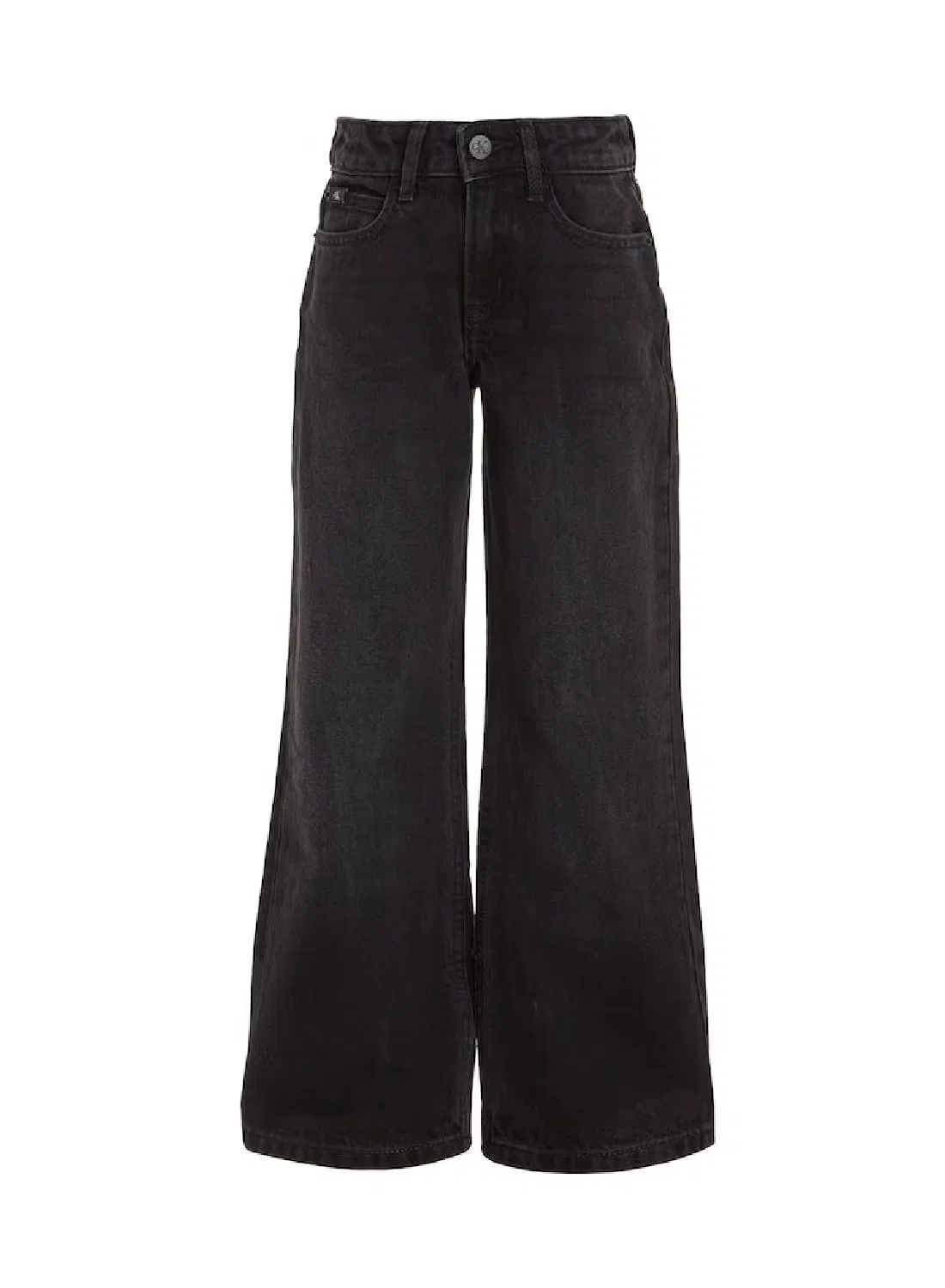 Джинсы широкие клеш Calvin Klein Jeans, черный — фото 2