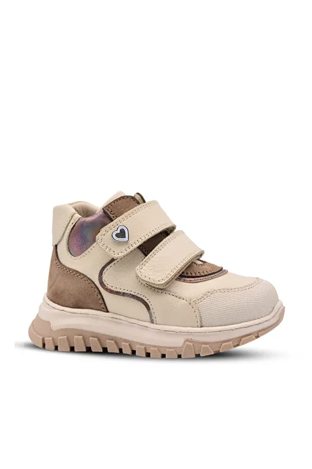 Детские ботинки для девочек с липучкой Kids A More, Beige