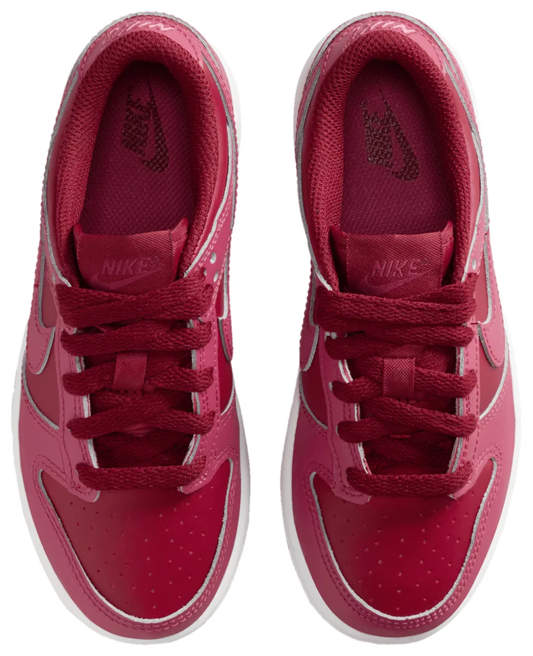 Кроссовки для мальчиков Nike Dunk Low, цвет Sweet Beet/Sweet Beet/Team Red — фото 4