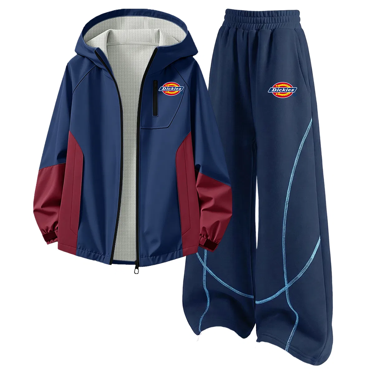 Детский спортивный костюм с капюшоном Silicone Logo K Night Navigation Blue+Logo Thick K Navy Blue Dickies, Navy Blue