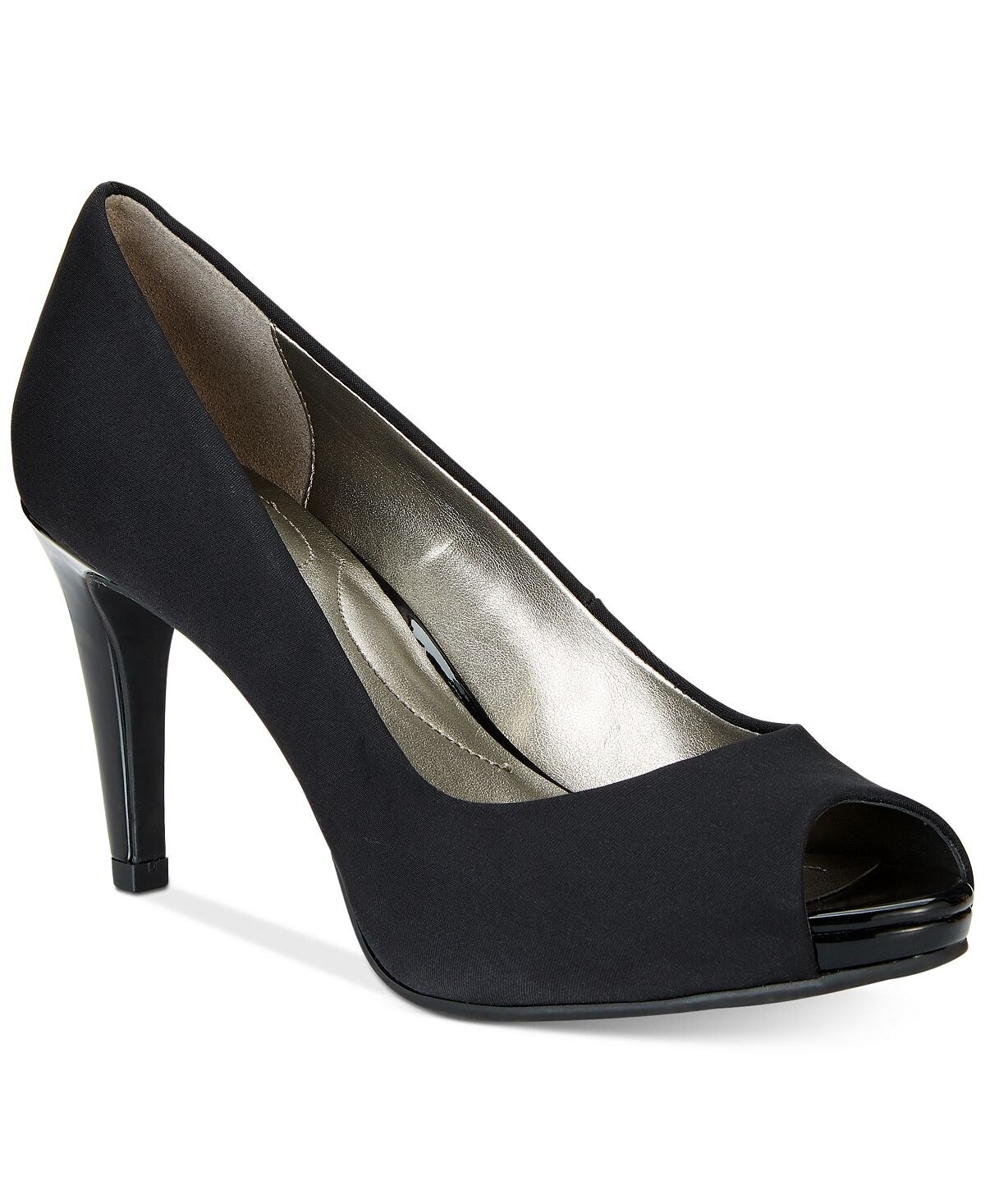 Туфли-лодочки Bandolino Women's Rainaa Peep Toe Platform Stiletto, черный (Размер 39.5 RU)