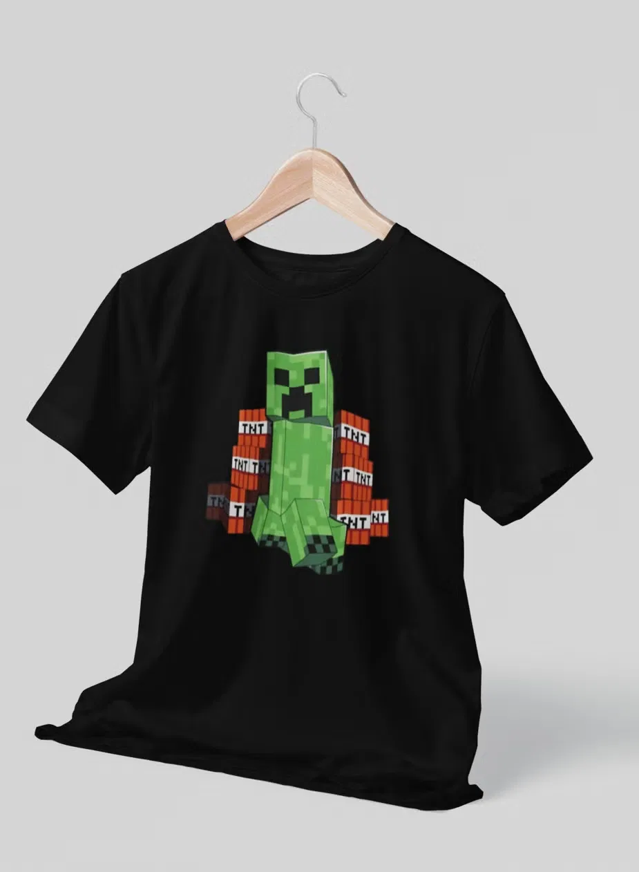 Zoom Футболка с принтом Minecraft, черная