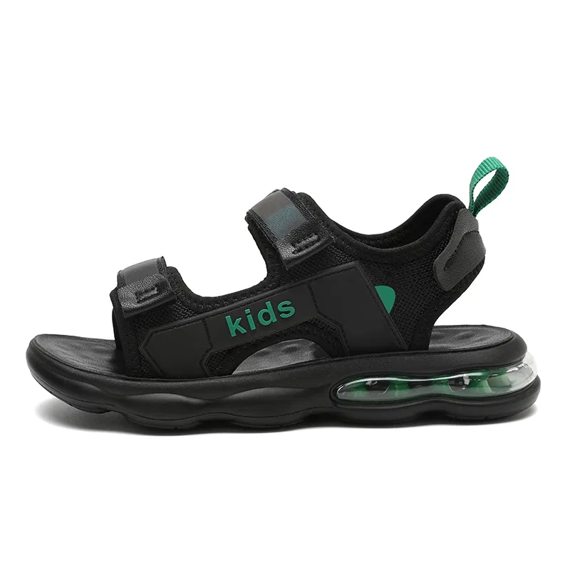 Детские сандалии с сеткой и синтетической кожей VENICEW, Black Green