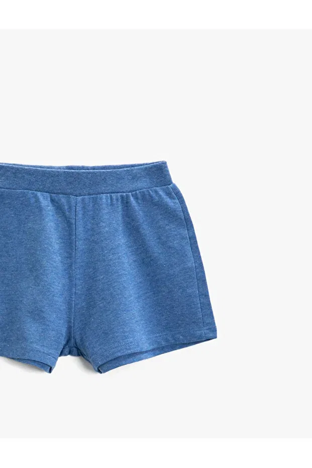 Детские шорты для девочек хлопковые Koton, Medium Indigo/740 — фото 3