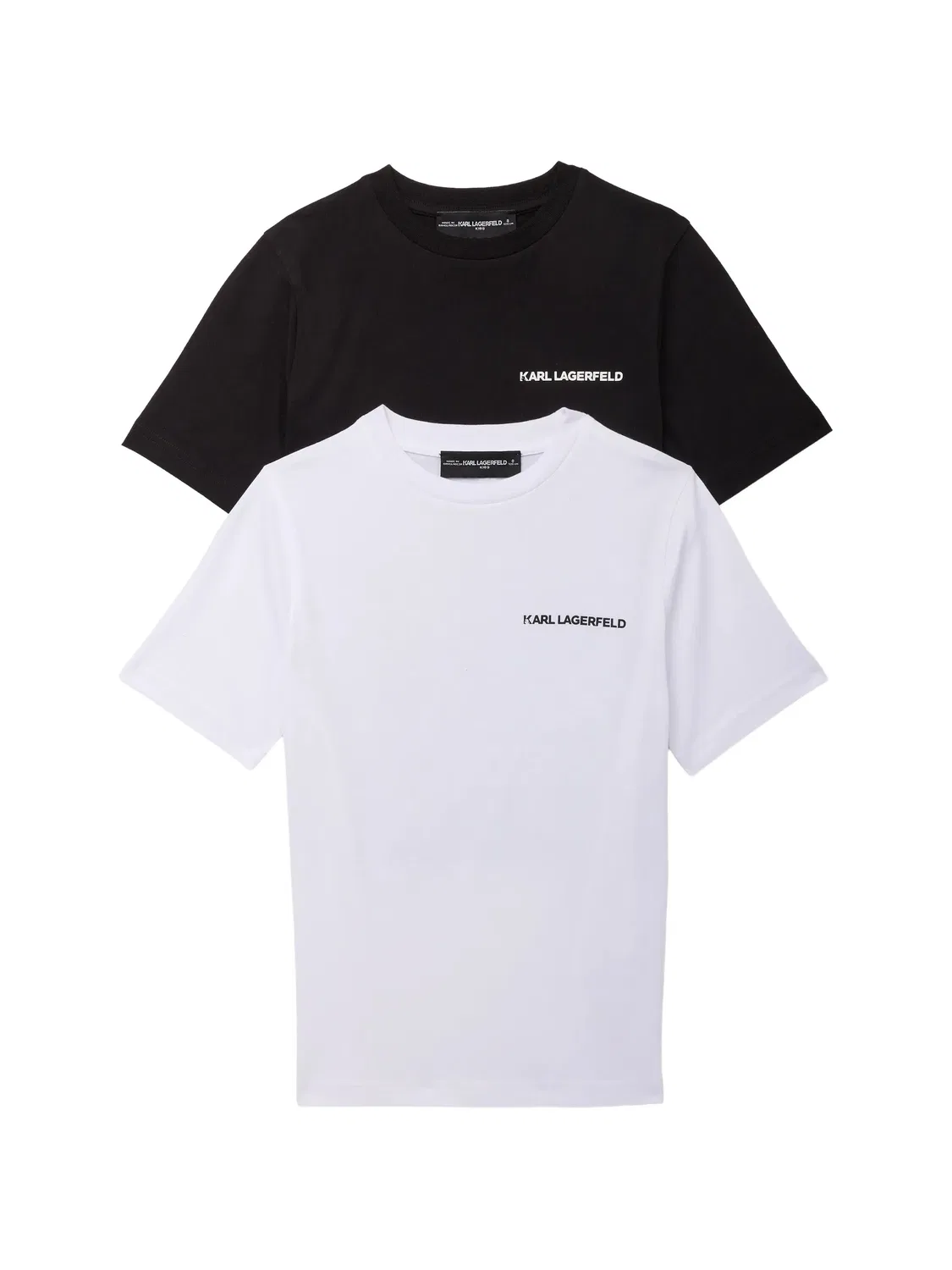 Комплект из двух футболок с логотипом Karl Lagerfeld Kids, черный