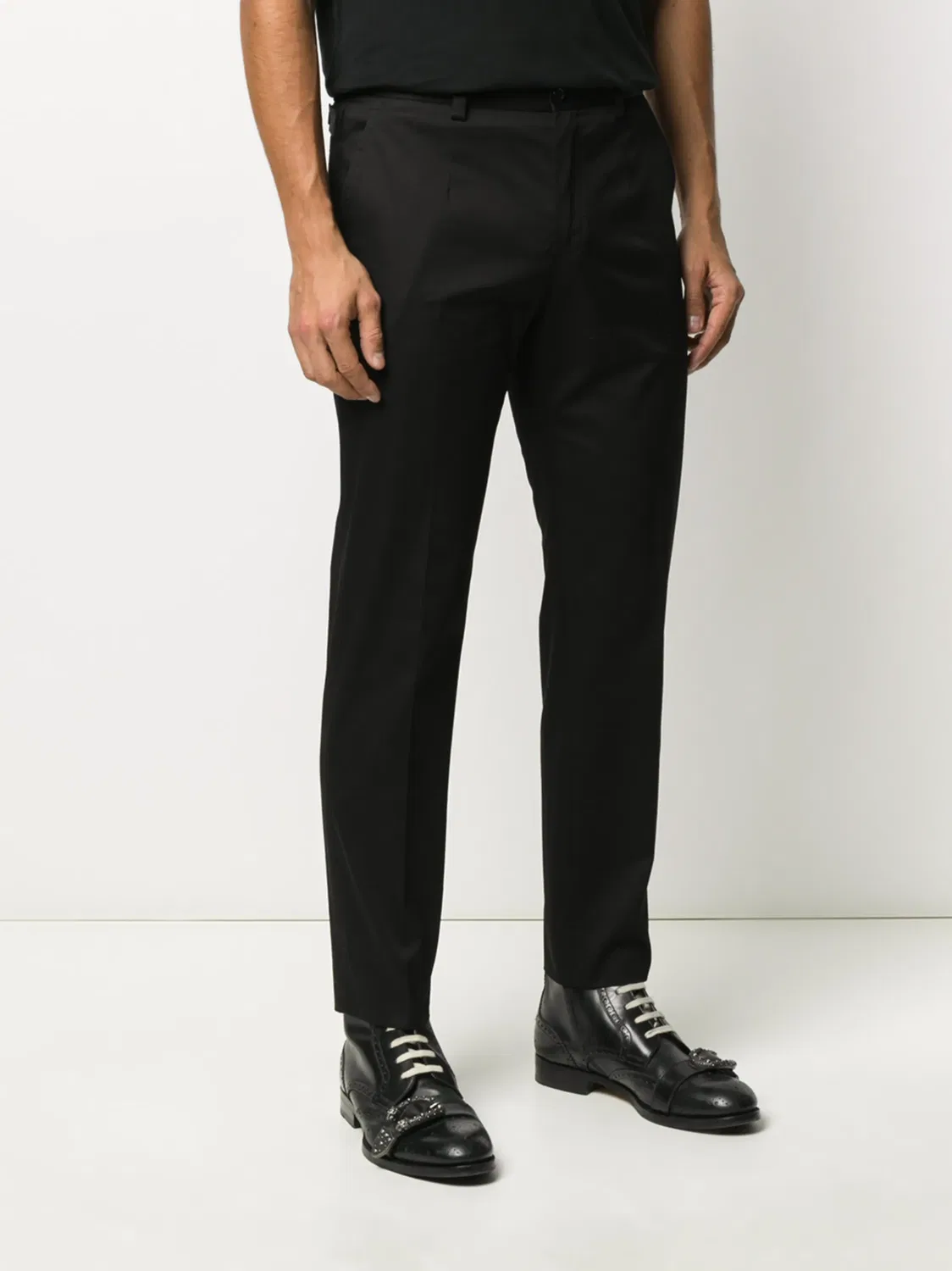Dolce & Gabbana Брюки из стрейч‑хлопка, черные — фото 3