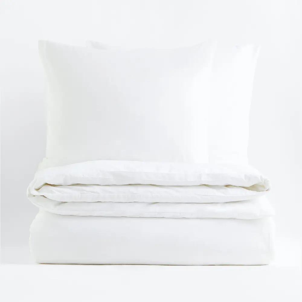 Комплект двуспального постельного белья H&M Home Cotton, белый