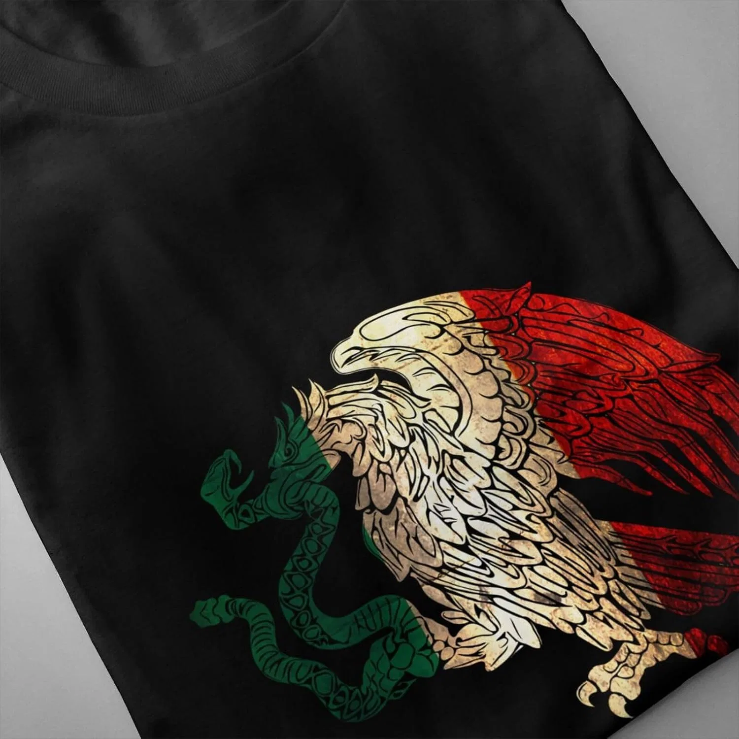 Мужская футболка с принтом Mexican Eagle, Regular Fit, Cotton, Black — фото 3