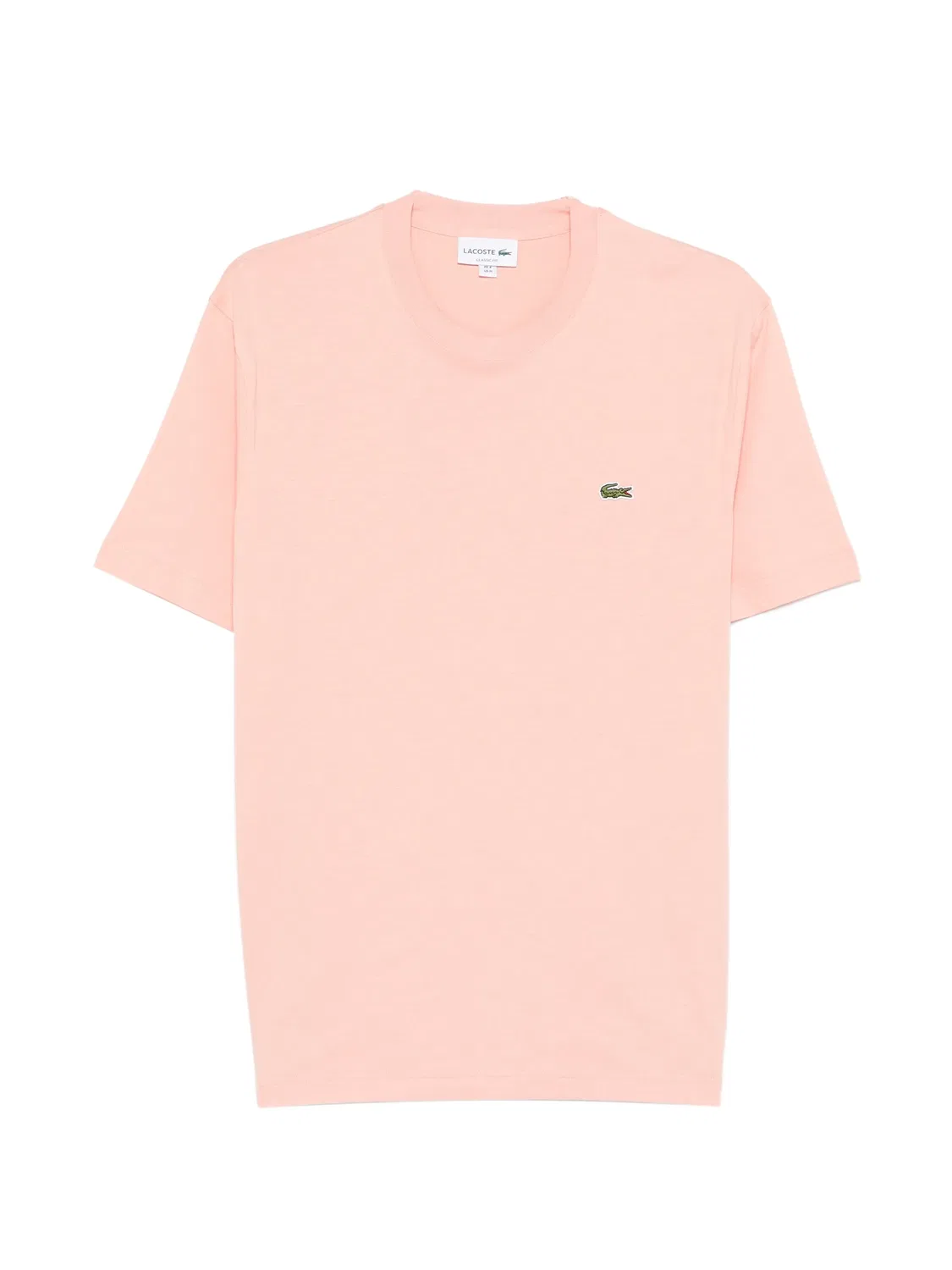 Футболка с круглым вырезом розовая Lacoste, розовый