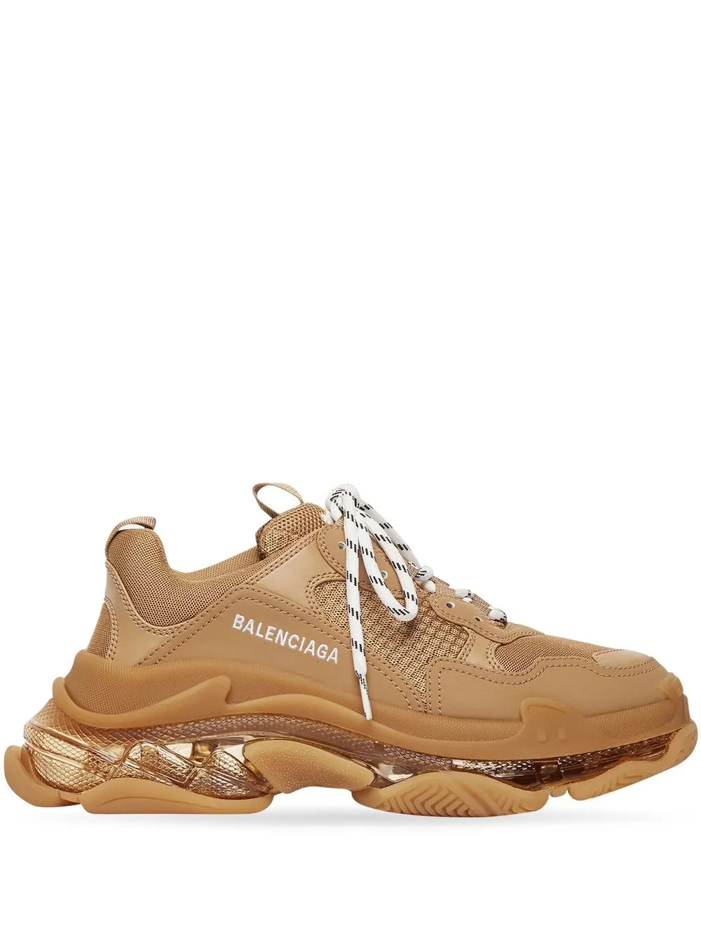 

Кроссовки Triple S на прозрачной подошве BALENCIAGA, коричневый