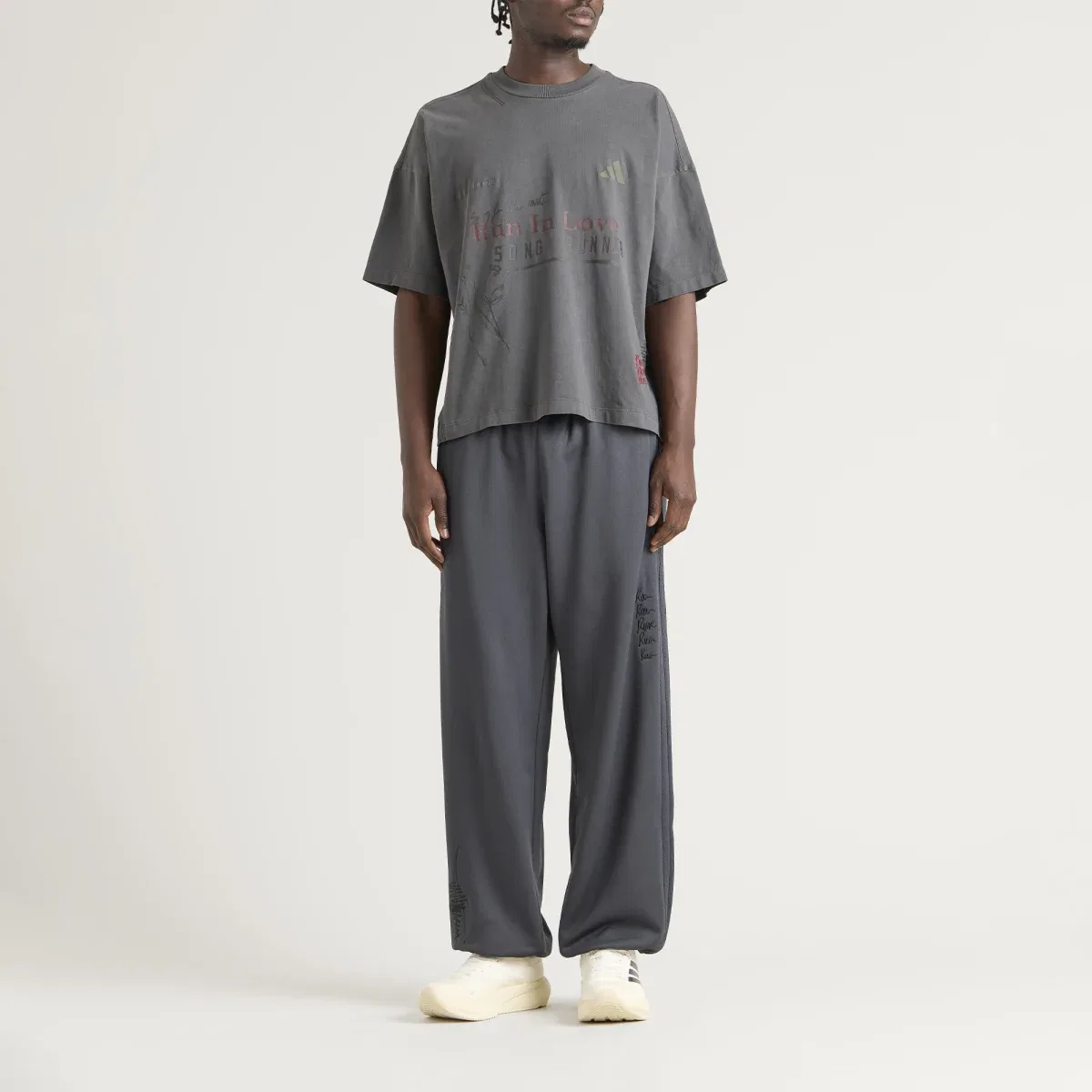 Футболка с принтом X Song for the Mute Adidas, Utility Grey — фото 4