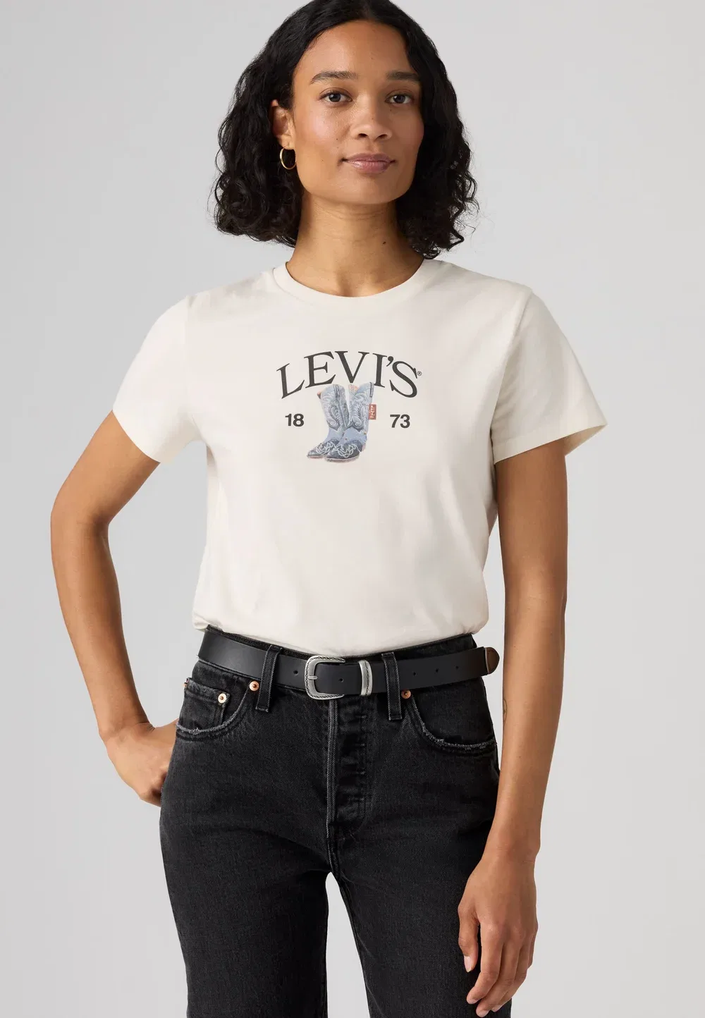 Идеальная футболка - футболка с принтом Levi'S, Levi'S Denim Boots Egret — фото 2