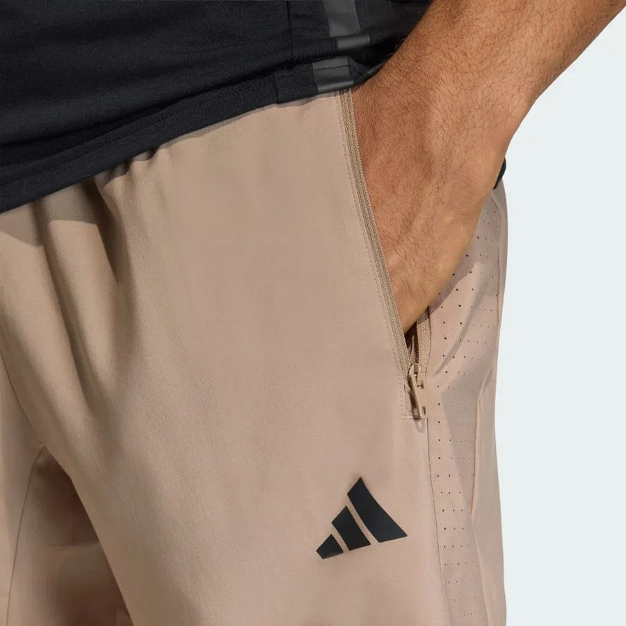 Шорты спортивные с принтом WORKOUT ESSENTIALS BASE WOVEN adidas, Темно-синий — фото 4
