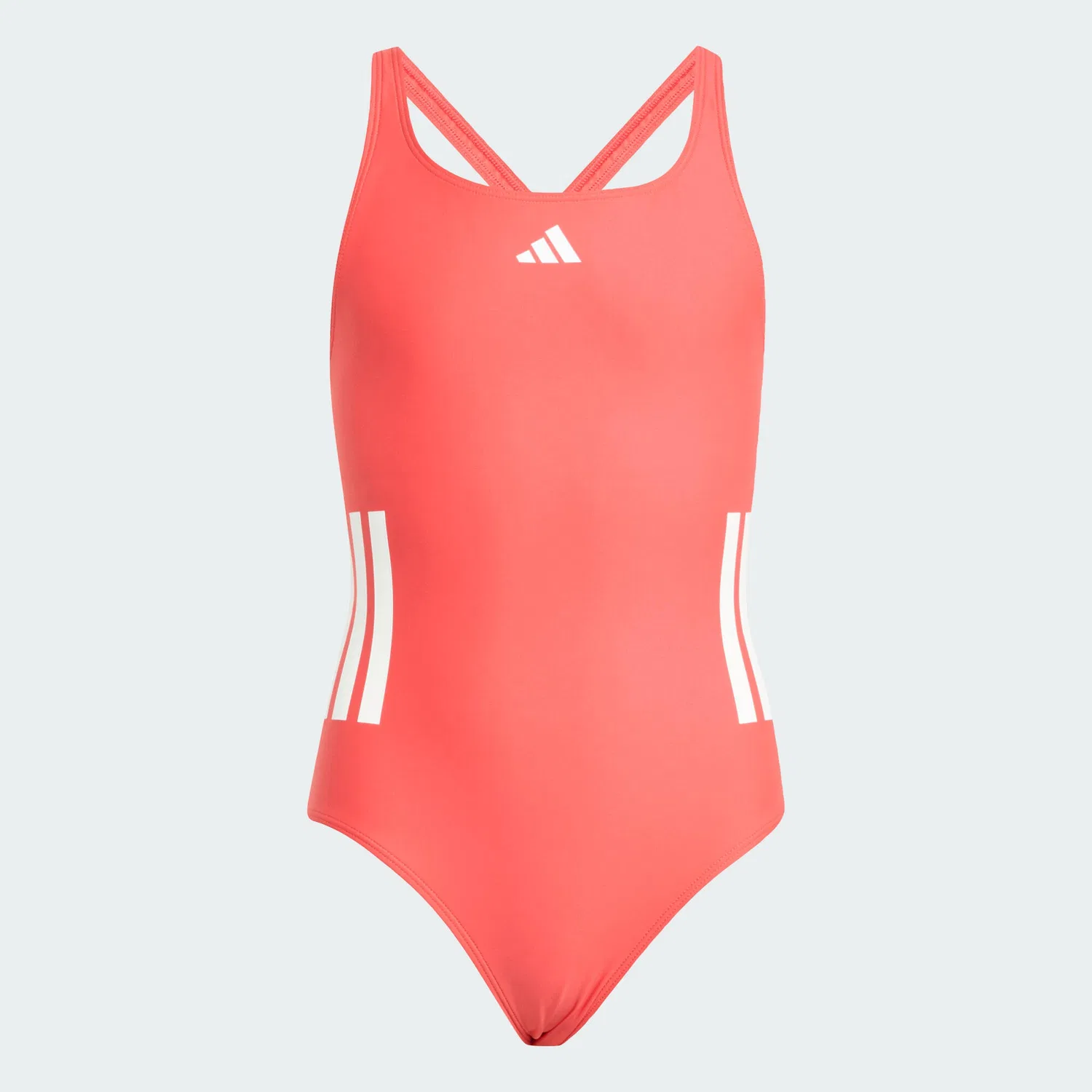 Детский слитный купальник с принтом 3-Streifen C-Back Adidas, Rot Weiss