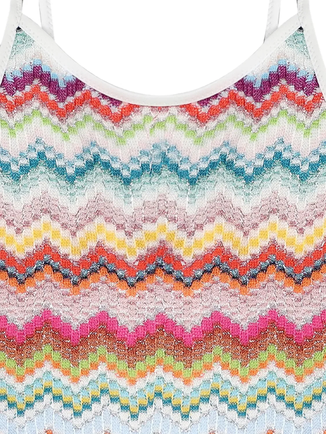 Купальник с узором зигзаг Missoni Kids, нейтральные цвета — фото 3
