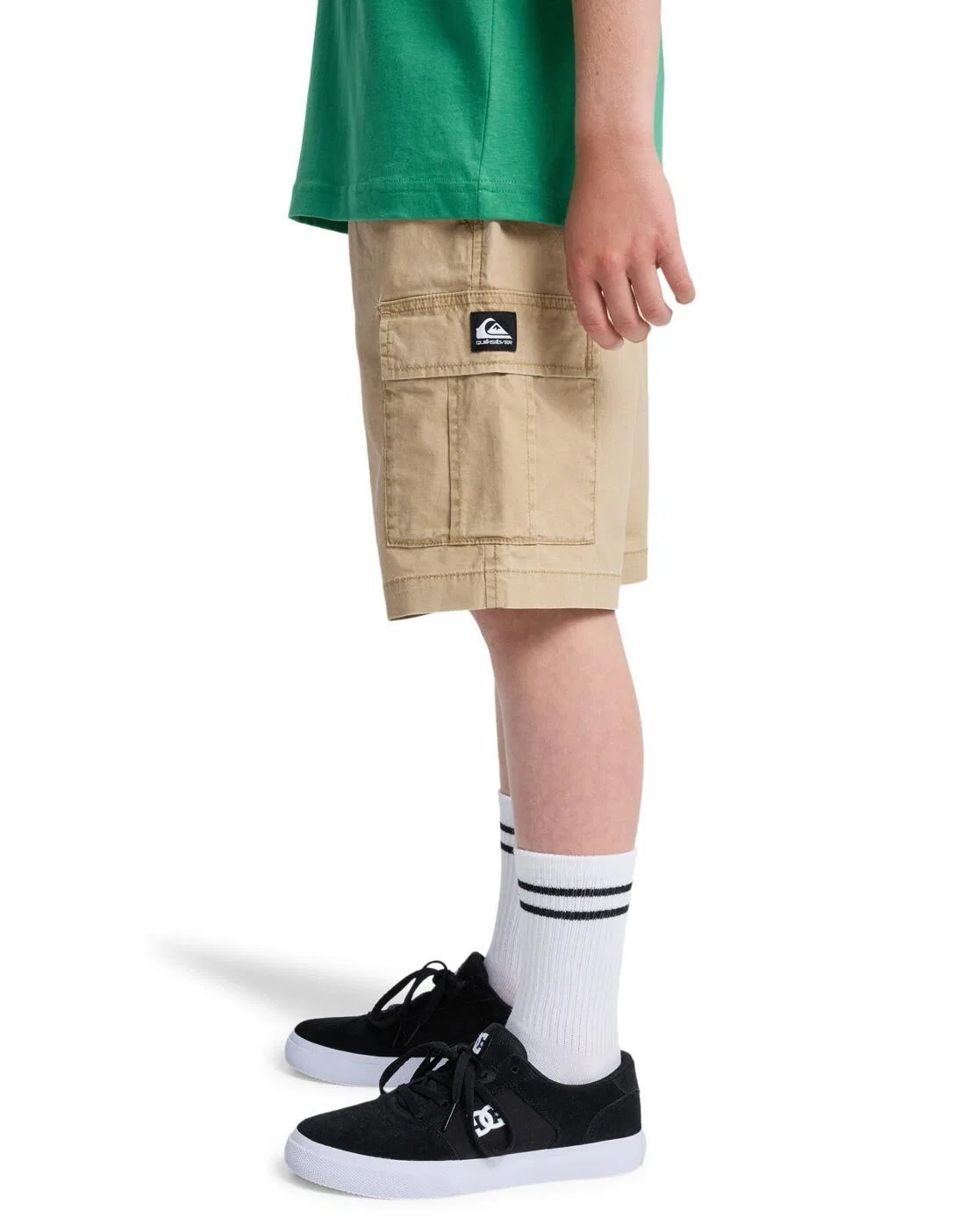 Детские эластичные карго-шорты TAXER Quiksilver, Khaki — фото 4
