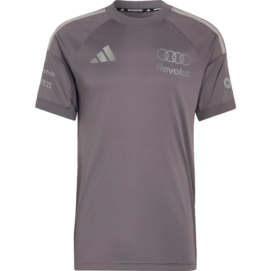Футболка-поло с длинным рукавом Audi Revolut F1 Team Driver Jersey Replica adidas, Серый — фото 3