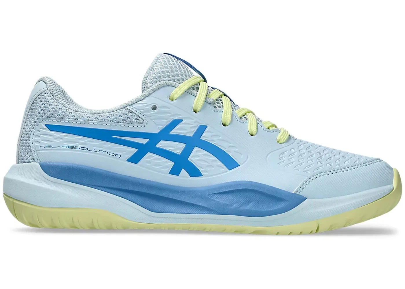 Детские кроссовки с технологией GEL для игры в корт ASICS Gel-Resolution X, Light Blue/Blue Coast