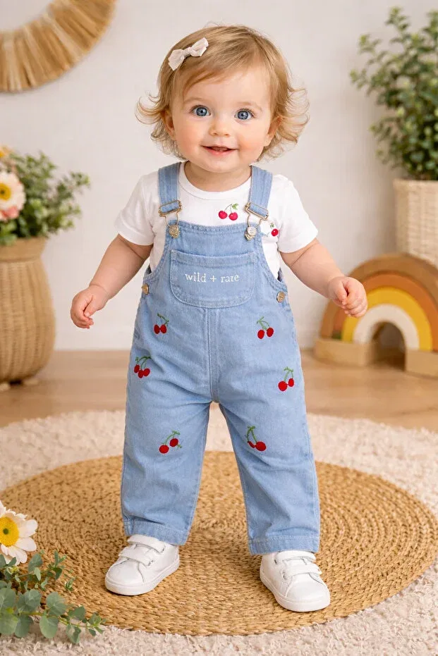 Детский комбинезон для девочек с принтом Cherry Baby Buu, White