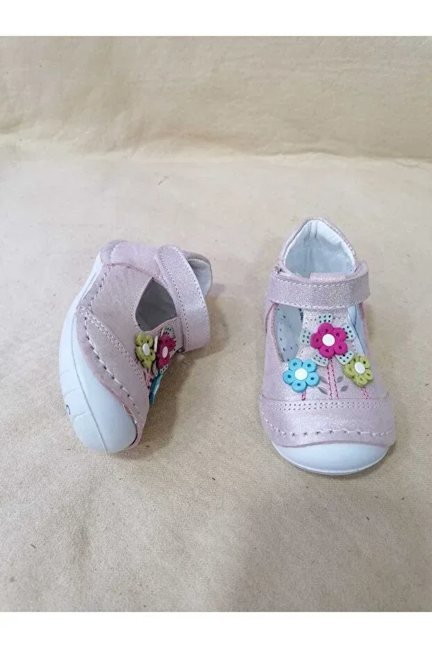 Детские туфли для девочек с цветочным принтом Özgür Kids, Pink — фото 4